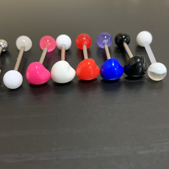 Lot of barbells with extra beads - Picture 3 of 4